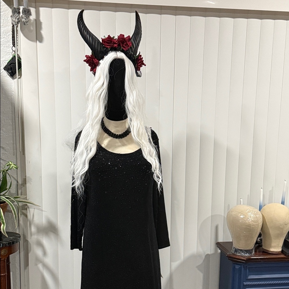 Black and White Costume with Horns